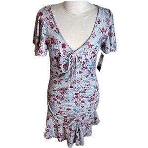 Disney Princess Mulan Floral Ruched Dress NWT Size Large